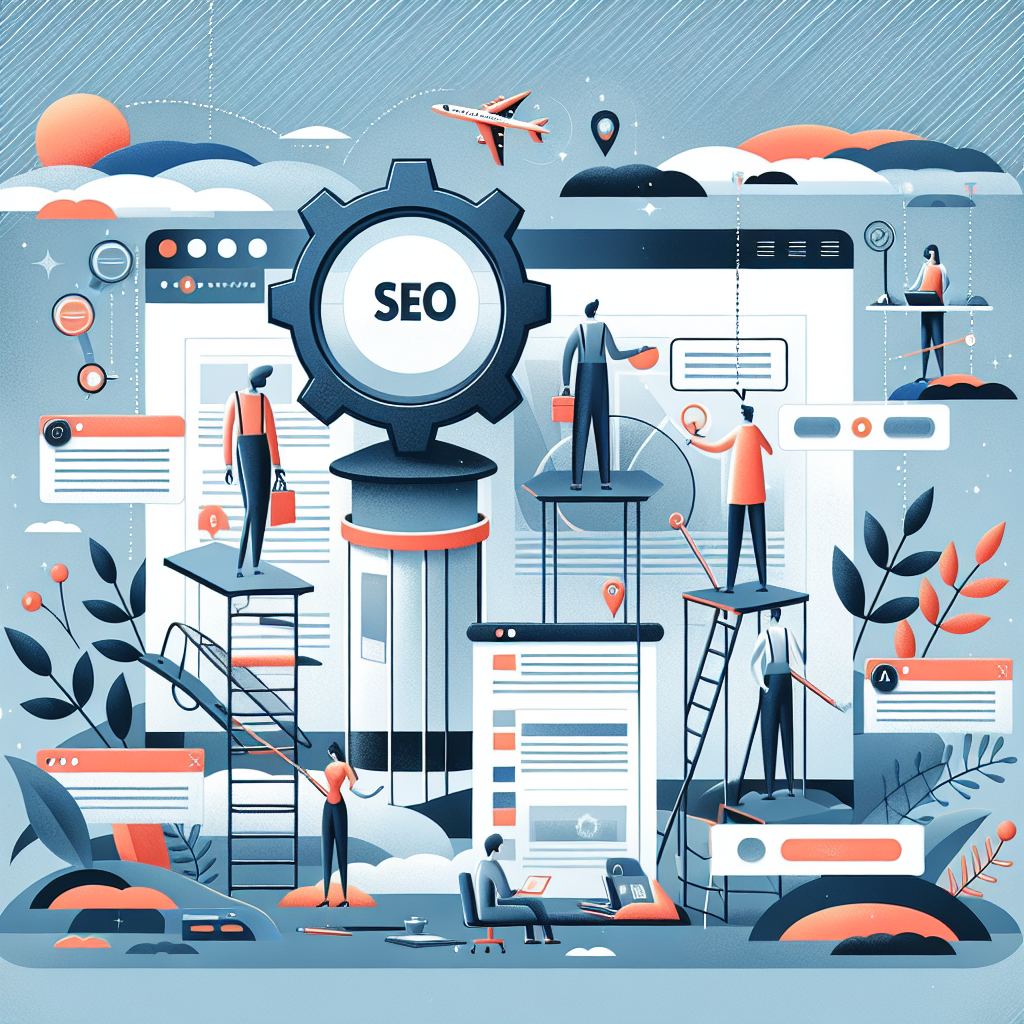Diagrama visual destacando os principais elementos de SEO on-page em uma página web.