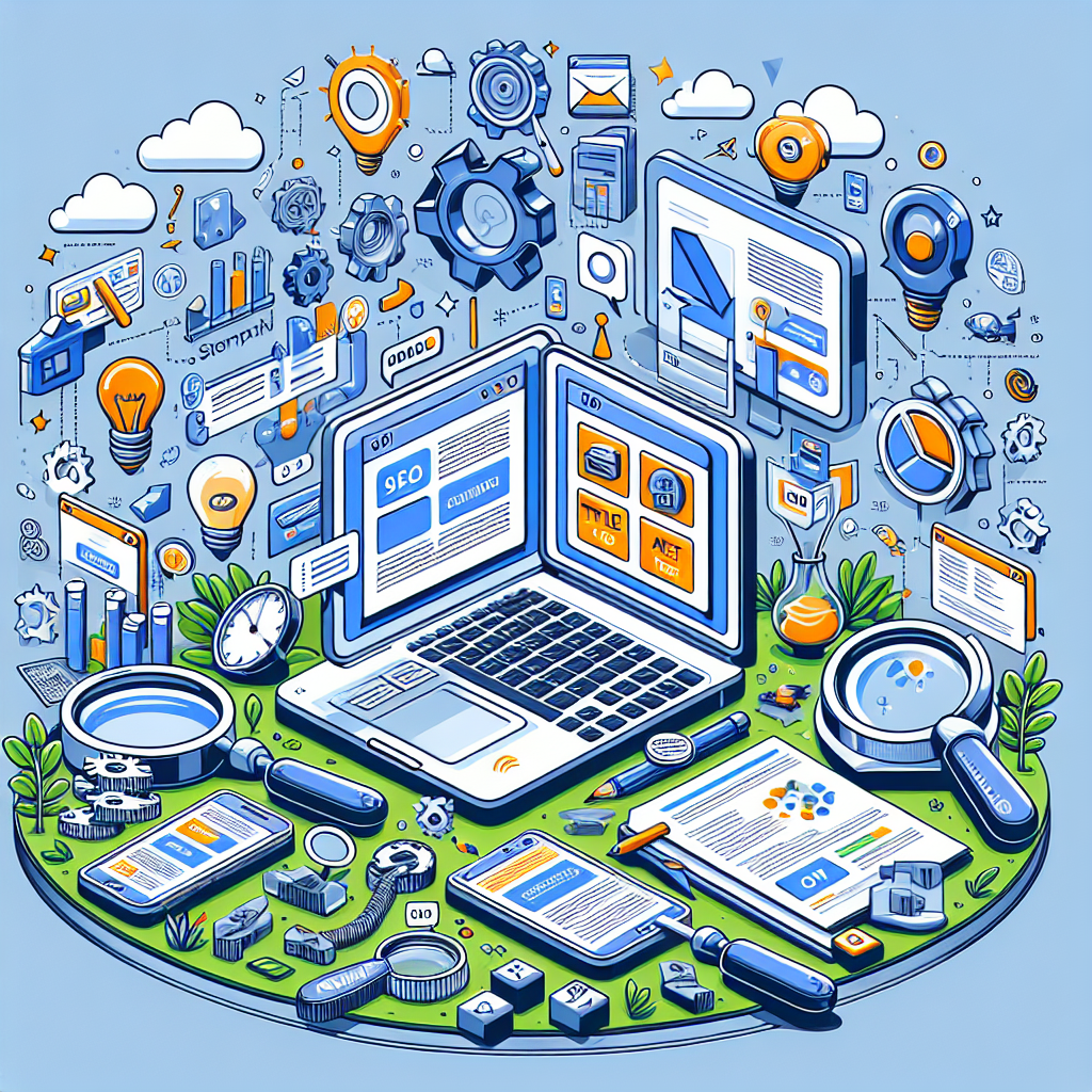 Fluxograma simples mostrando o passo a passo para corrigir rapidamente erros de SEO on-page.